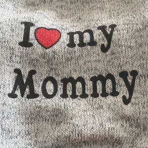 Gray 'I Love My Mommy' Dog Sweater